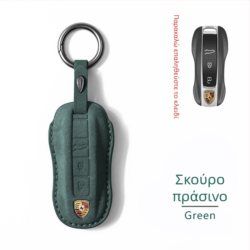 Porsche θήκη κλειδιού αυτοκινήτου από σουέντ δέρμα, υψηλής ποιότητας, προσαρμοζόμενη, για Cayenne, 718, Macan, Panamera