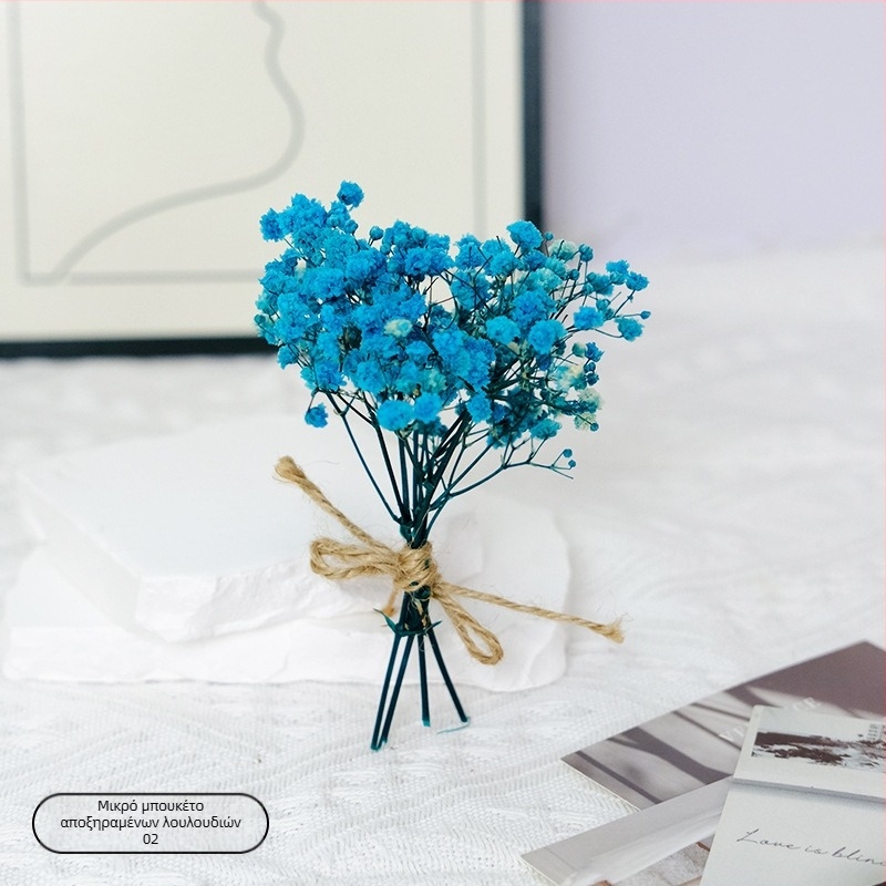 Μίνι ανθοδέσμη από αποξηραμένα λουλούδια για γάμου διακόσμηση, χειροποίητο αξεσουάρ, ποικιλία Rose και Starry Sky