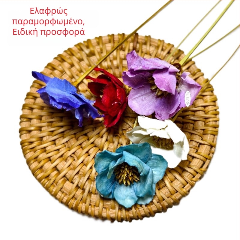 Lillian's Χειροποίητο μπουκέτο αποξηραμένων λουλουδιών με ασημένιο καμπανάκι