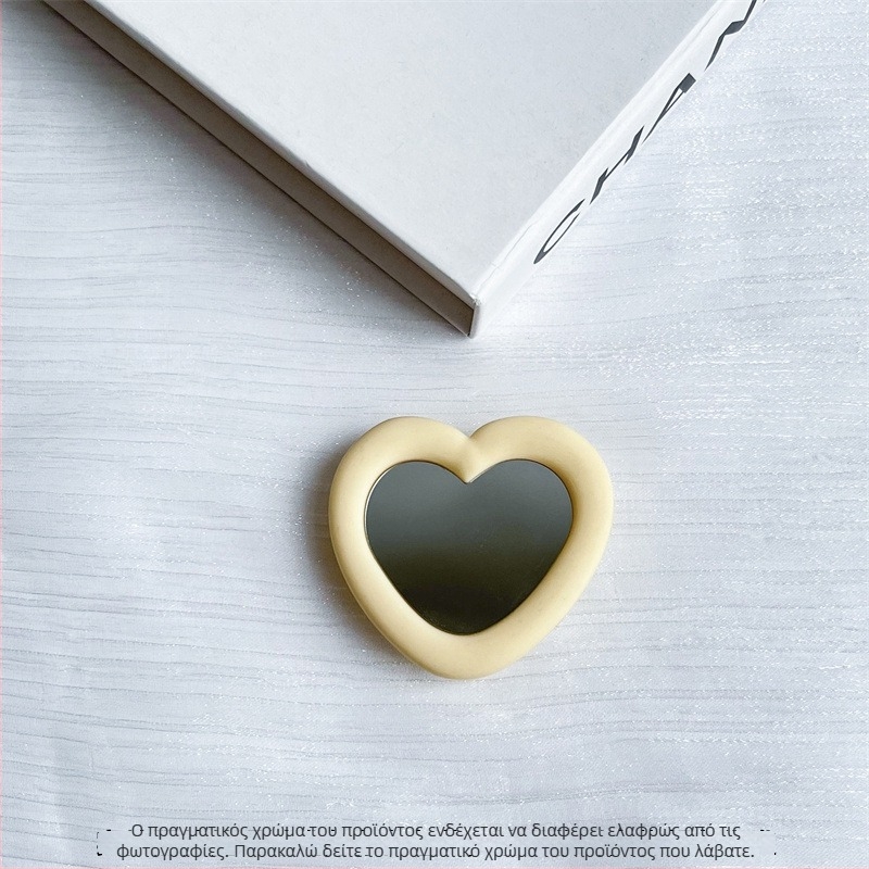 Σιλικόνης σε σχήμα καρδιάς με καθρέφτη, βάση γραφείου, snap-on, παγκόσμια συμβατότητα με κινητά, μοντέλο 01