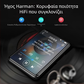 MP4/MP3 Μουσικός Παίκτης με Οθόνη Αφής και Bluetooth — Υπερ-λεπτός, για ανάγνωση μυθιστορημάτων