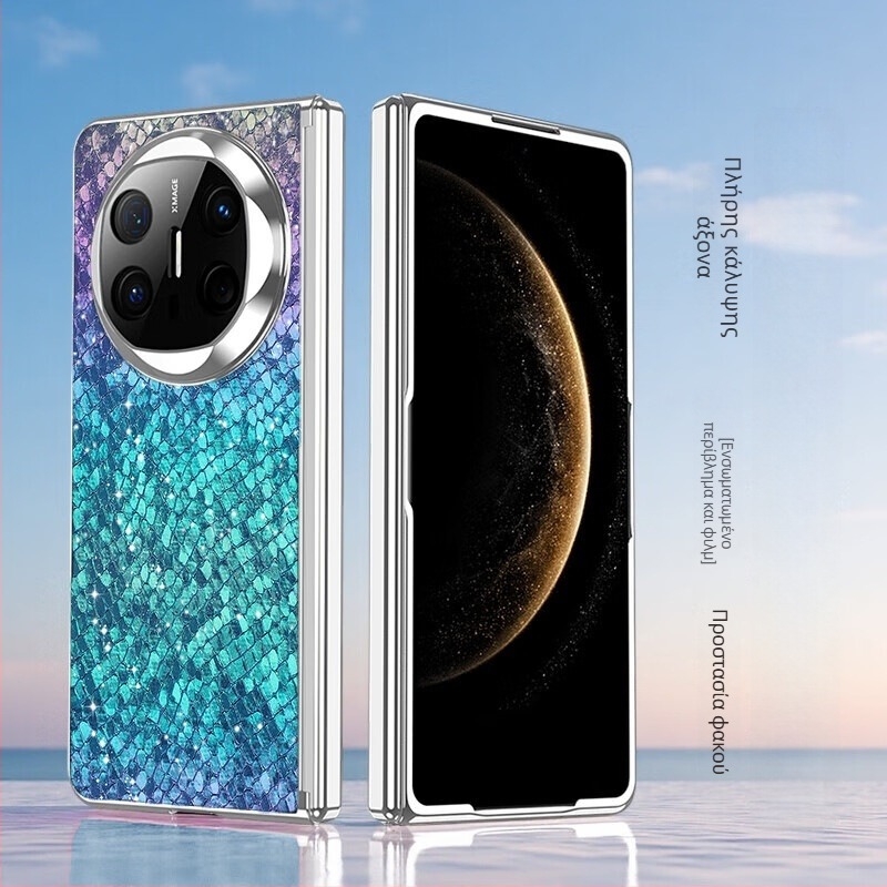 Θήκη Huawei MateX6 με ηλεκτροπλατινέ μεντεσέδες, πλήρης προστασία, αντίσταση σε πτώσεις