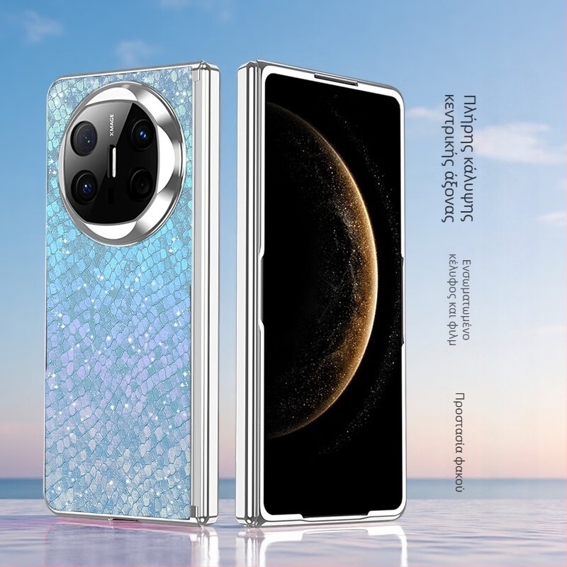 Θήκη Huawei MateX6 με ηλεκτροπλατινέ μεντεσέδες, πλήρης προστασία, αντίσταση σε πτώσεις