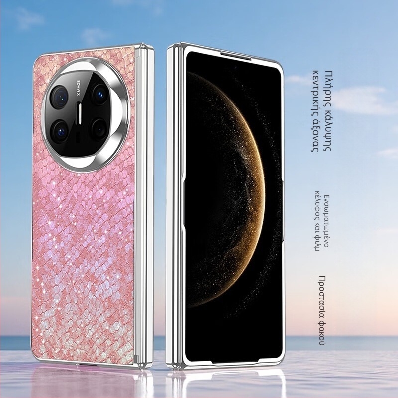 Θήκη Huawei MateX6 με ηλεκτροπλατινέ μεντεσέδες, πλήρης προστασία, αντίσταση σε πτώσεις