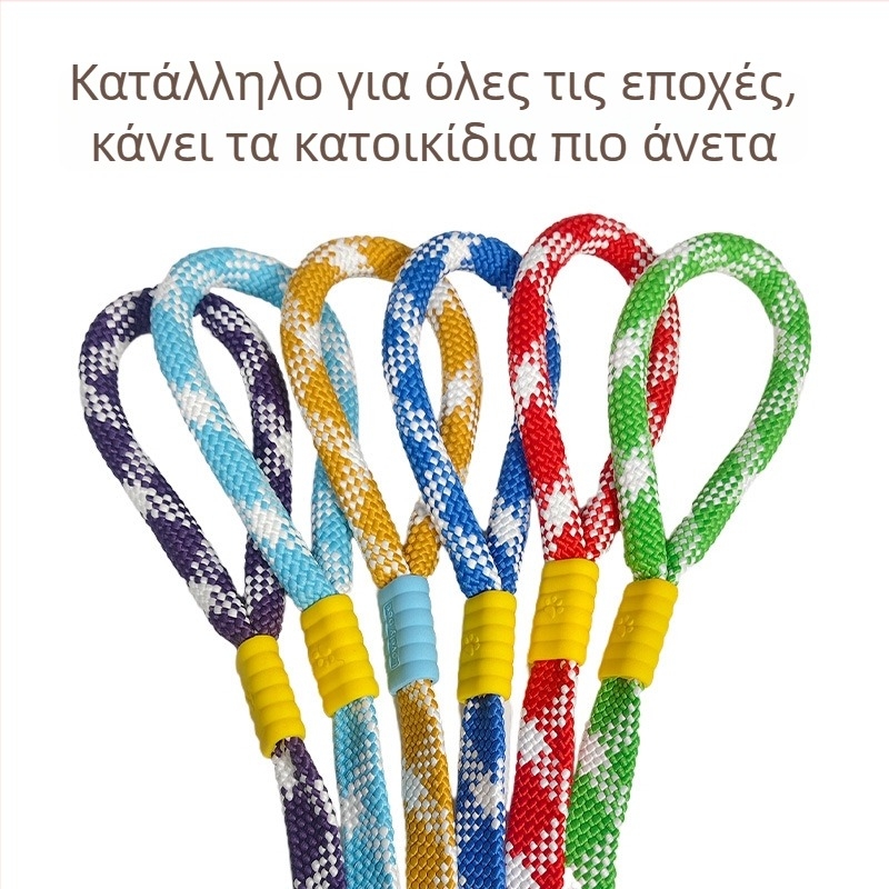 Νάιλον υφασμένος κοντό λουρί σκύλου για μεσαίου και μεγάλου μεγέθους σκύλους, στυλάτο λουρί βόλτας