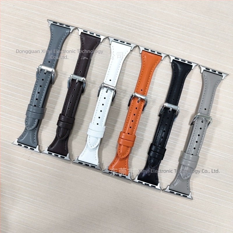 Δερμάτινο λουράκι για Apple Watch S11 με μοτίβο αγελάδας, δύο κομμάτια, 123 mm/93 mm, γνήσιο δέρμα, αγκράφα με καρφί