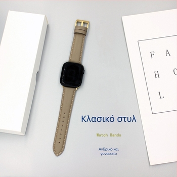 Λουρί από γνήσιο δέρμα για Apple Watch SE, κούμπωμα με καρφί, μοντέρνο στυλ
