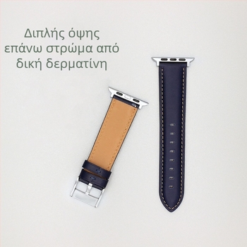Λουρί από γνήσιο δέρμα για Apple Watch SE, κούμπωμα με καρφί, μοντέρνο στυλ