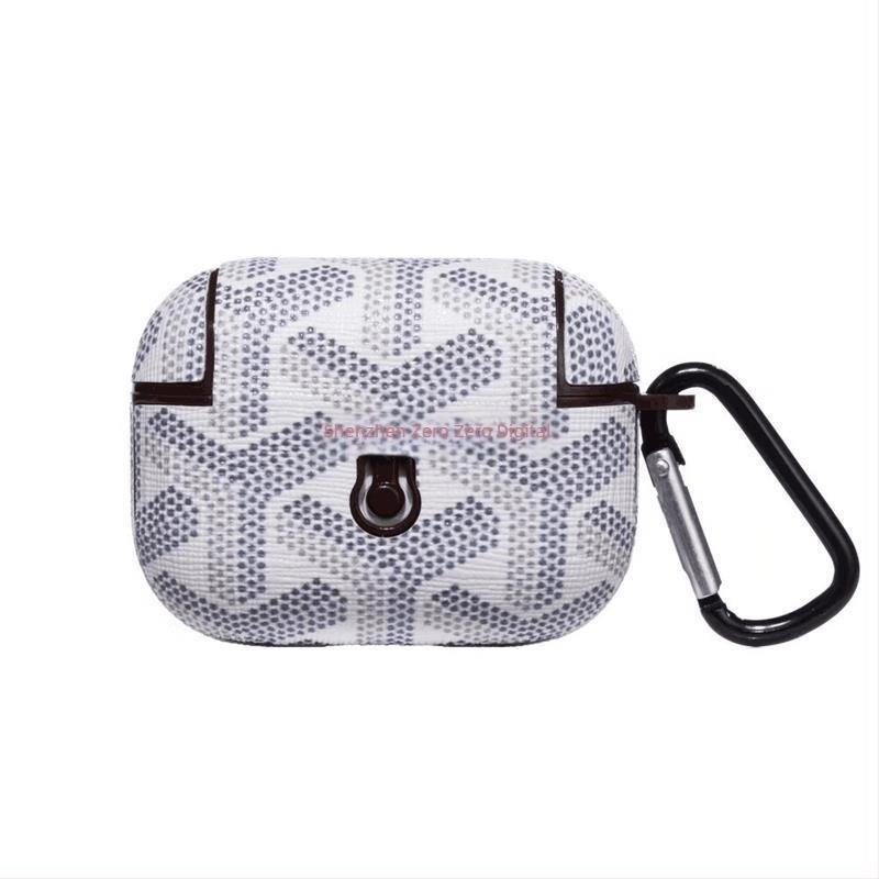 Θήκη προστασίας AirPods για Apple - μοτίβο dogtooth, τεχνητή δερμάτινη επιφάνεια, καθολική συμβατότητα, κολλητή κατασκευή