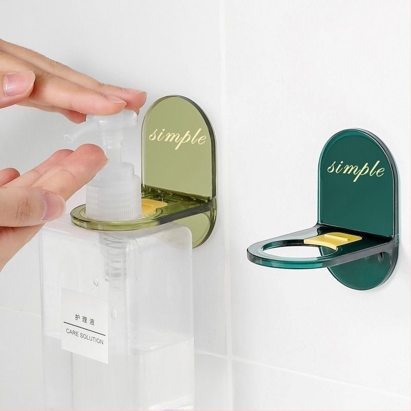 Επιτοίχιο ράφι μπάνιου με γάντζους, αυτοκόλλητη τοποθέτηση χωρίς τρύπες, πλαστικό, χωρητικότητα έως 1 kg, 1 επίπεδο