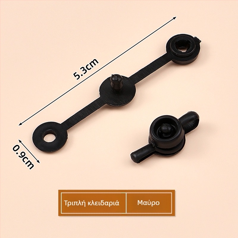 Αντικλοπτική αγκράφα με ετικέτα και ιμάντα καρπού (Πλαστικό, κουμπί τύπου snap, Tammy)