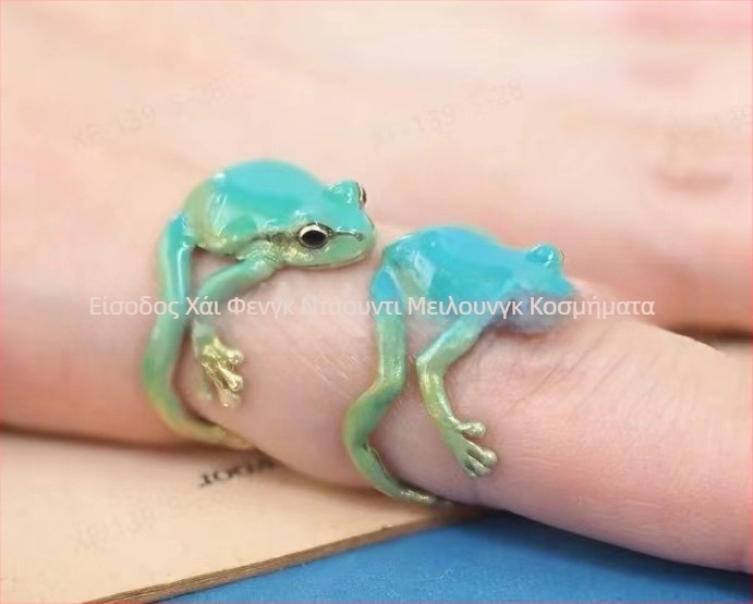 Κλιπ αυτιών με βάτραχο – χαλκός, στυλ καρτούν, επίστρωση με σταγόνες λαδιού, θερινή κυκλοφορία 2024