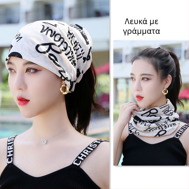 Jie Meifei Movement Πολυεστέρας Ριγέ Αθλητικό Καπέλο-Μαντήλι για Γυναίκες – Προστασία από τον Ήλιο