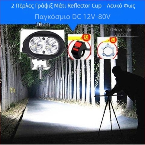 LED προβολέας εξωτερικού τύπου για ηλεκτρικά μοτοποδήλατα, ποδήλατα και τρίκυκλα