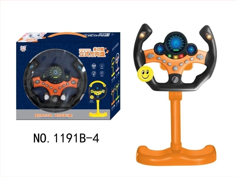 Παιχνίδι με κάθετο τιμόνι αυτοκινήτου – διαδραστική εκπαιδευτική συσκευή για παιδιά 4-6 ετών, πλαστικό ηλεκτρονικό εκπαιδευτικό παιχνίδι με μουσική