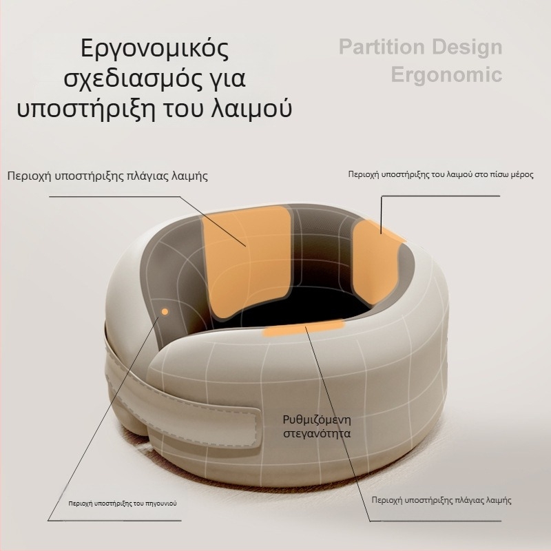 Μαξιλάρι ταξιδιού σχήματος U με γέμισμα μνήμης αφρού, κάλυμμα πολυεστέρα, ελαφρύ κάτω από 0,5 kg, μοντέρνος μινιμαλιστικός σχεδιασμός