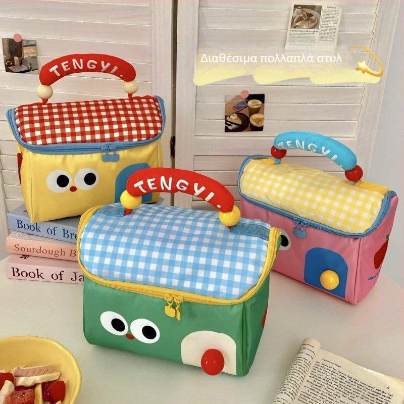 Τσαντάκι μακιγιάζ με γλυκό σχέδιο μικρού σπιτιού, πολυεστέρας, μοτίβο anime, χωρίς επένδυση, μονωμένο, πτυσσόμενο (Πολυεστέρας; Μοτίβο anime; Χωρίς επένδυση; Μονωμένο; Πτυσσόμενο)