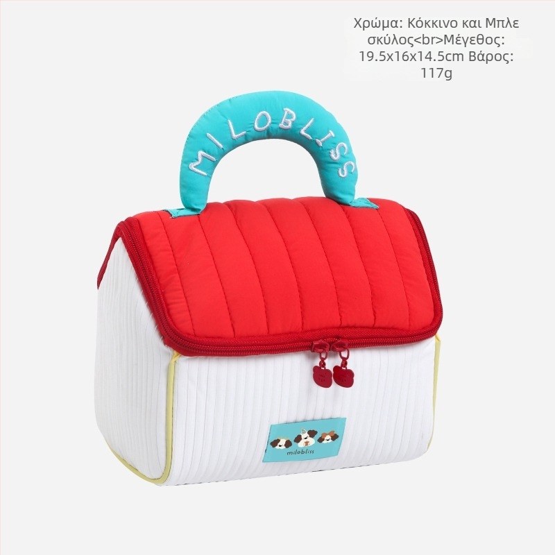 Τσαντάκι μακιγιάζ με γλυκό σχέδιο μικρού σπιτιού, πολυεστέρας, μοτίβο anime, χωρίς επένδυση, μονωμένο, πτυσσόμενο (Πολυεστέρας; Μοτίβο anime; Χωρίς επένδυση; Μονωμένο; Πτυσσόμενο)