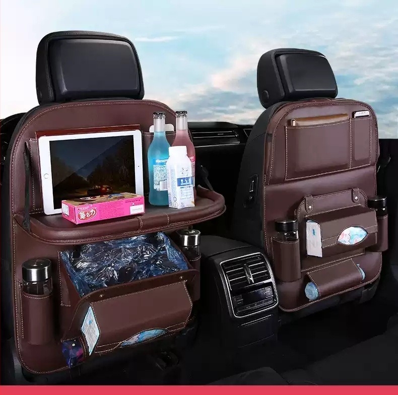 Δερμάτινος κρεμαστός οργανωτής για το πίσω κάθισμα αυτοκινήτου – αδιάβροχος, με μεγάλη χωρητικότητα, δυνατότητα εκτύπωσης λογότυπου