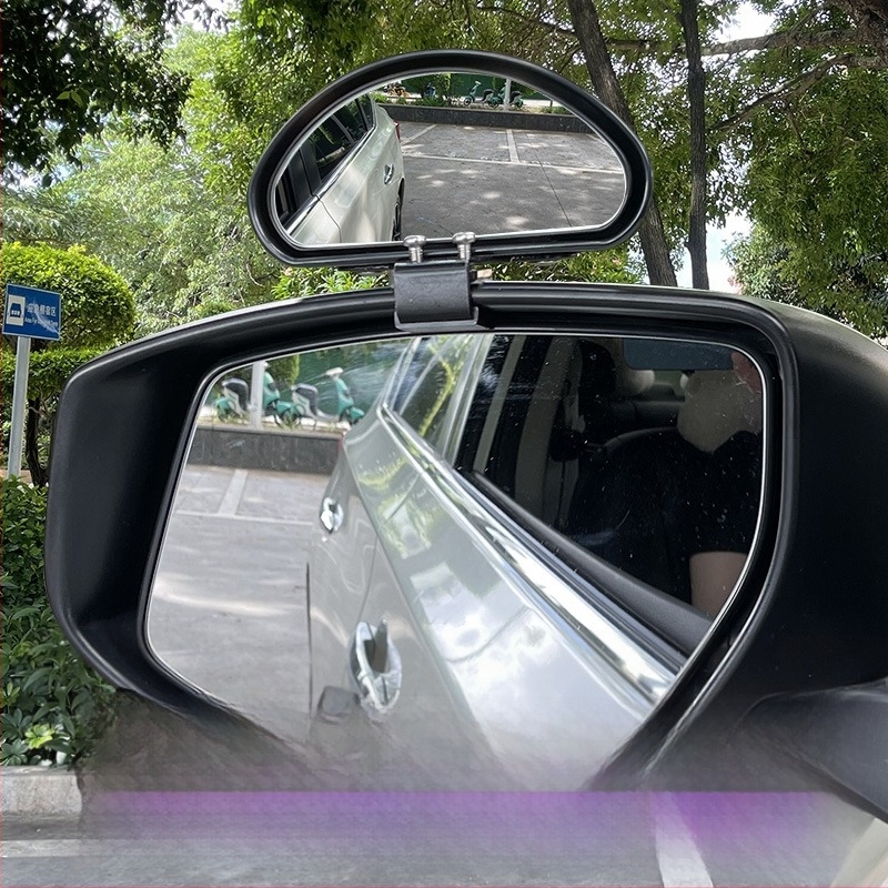 Οπίσθιος καθρέφτης αυτοκινήτου με βοηθητικό καθρέφτη για νεκρές ζώνες, ευρυγώνιο πεδίο όρασης, ρυθμιζόμενη γωνία