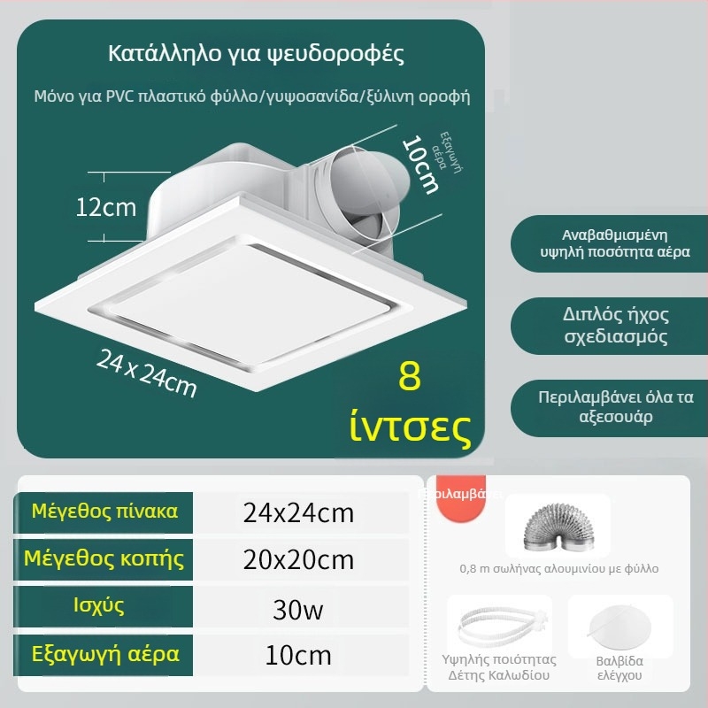 Ανεμιστήρας εξαγωγής/αερισμού, οροφής, μοντέλο Ddpqs0107, 220V, 1400W, μηχανικός έλεγχος