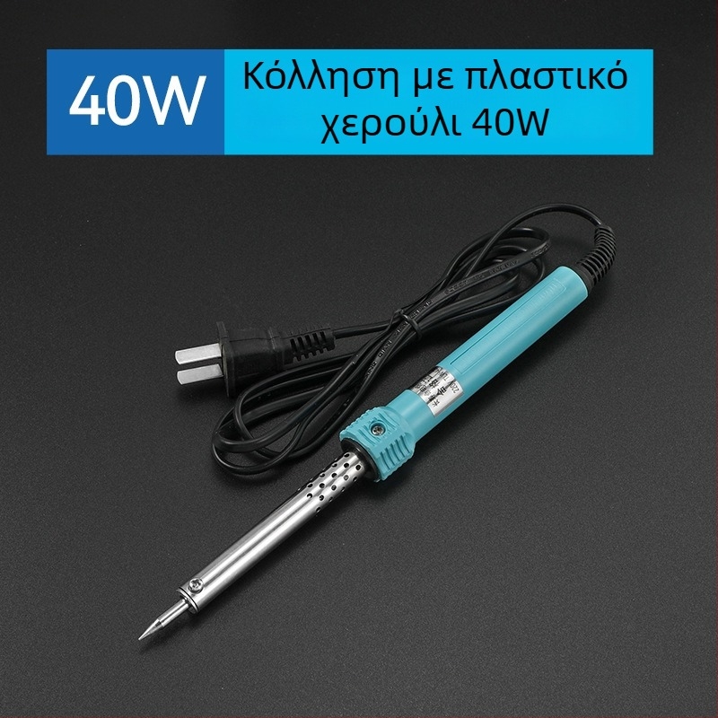 Κολλητήρι συγκόλλησης με ξύλινο χερούλι, εξωτερική θέρμανση, 60W, 220V, 480°C