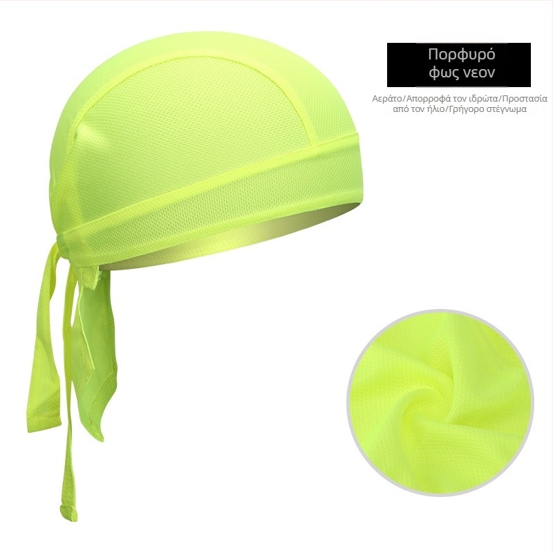 Ποδηλατικό καπέλο-μπαντιέρα τύπου πειρατής, γρήγορο στέγνωμα, πολυεστερικό, unisex για ενήλικες, αθλητικό κάλυμμα κεφαλής με επένδυση κράνους