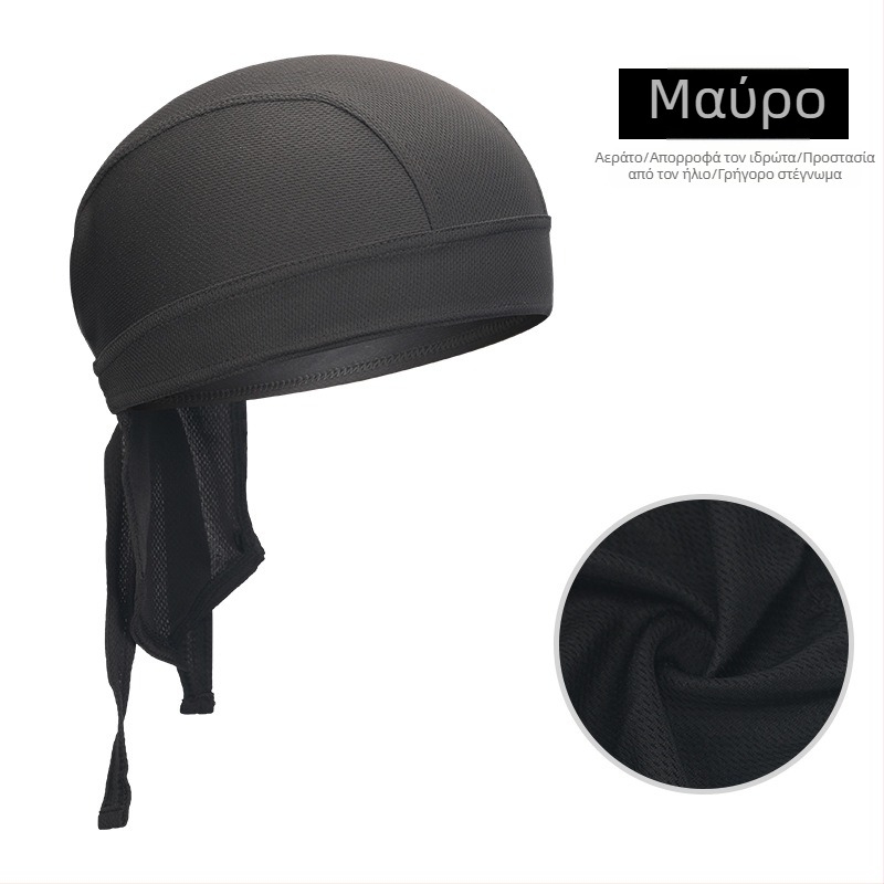 Ποδηλατικό καπέλο-μπαντιέρα τύπου πειρατής, γρήγορο στέγνωμα, πολυεστερικό, unisex για ενήλικες, αθλητικό κάλυμμα κεφαλής με επένδυση κράνους