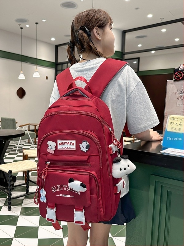 Σχολική τσάντα πλάτης από νάιλον, αδιάβροχη και ανθεκτική στη φθορά, με ιμάντες αερόσφυξης, κατάλληλη για μαθητές γυμνασίου