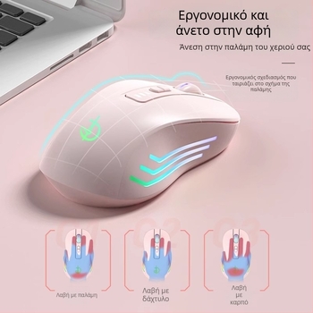 Ασύρματο ποντίκι M900, 7 κουμπιά, 2400 DPI οπτική, Bluetooth 5.0 διπλής λειτουργίας, επαναφορτιζόμενο