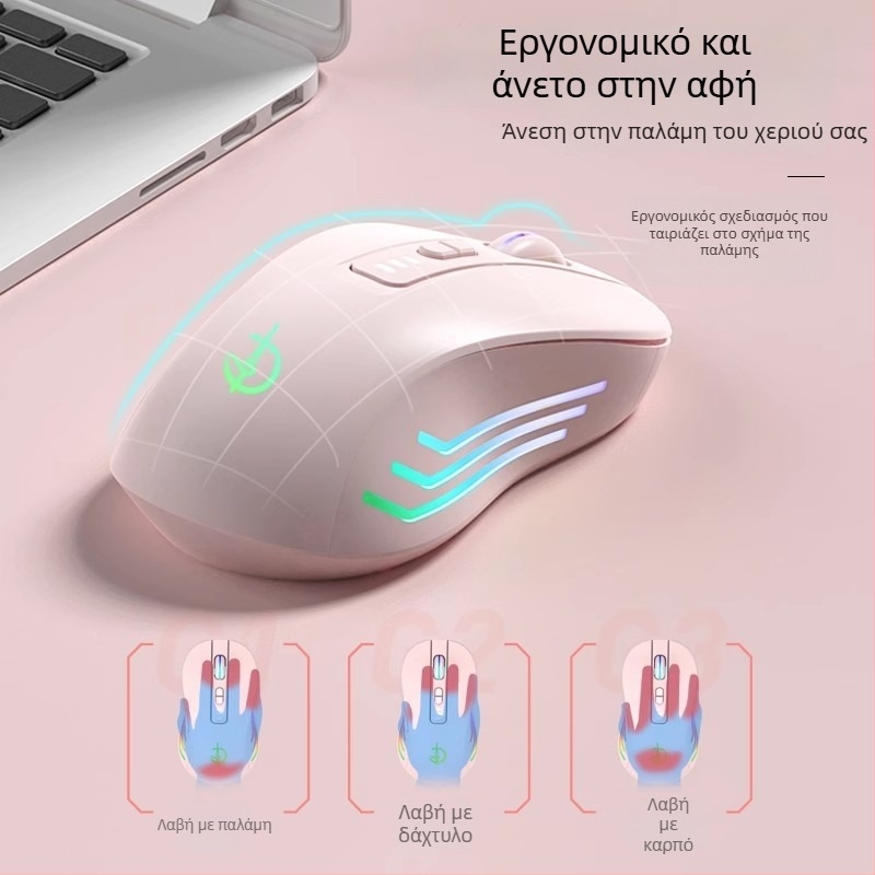 Ασύρματο ποντίκι M900, 7 κουμπιά, 2400 DPI οπτική, Bluetooth 5.0 διπλής λειτουργίας, επαναφορτιζόμενο