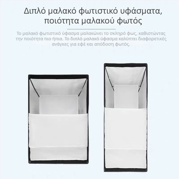 Επαγγελματικό φωτιστικό φωτογράφισης με κεφαλή Baorongkou, διπλή θερμοκρασία φωτισμού, μη μεταβλητή φωτεινότητα