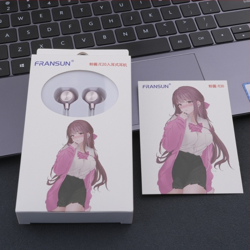 FRANSUN Ακουστικά In-Ear ενσύρματα με μικρόφωνο, 3,5 mm ευθύ βύσμα, καλώδιο 1,2 m, 10 mm οδηγός