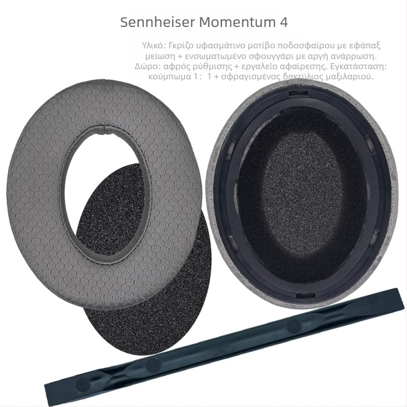 Καλύμματα μαξιλαριών αυτιών από γνήσιο κατσικίσιο δέρμα για Sennheiser Momentum (γενιές 1–4) με γωνιώδεις άκρες