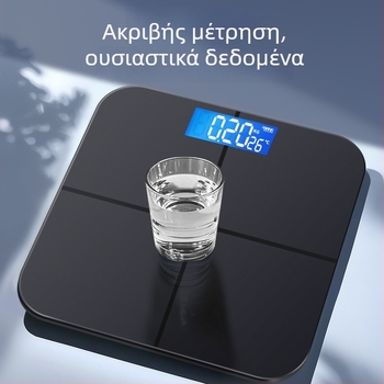 Aux ζυγιστική ηλεκτρονική ζυγαριά σώματος με οθόνη LCD, αφής, εύρος βάρους 0.2–180 kg, ανθεκτικό γυαλί, μοντέλο ATZ-30D4C112
