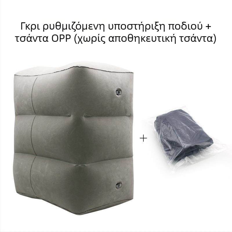 Miaosite MT501-3 φουσκωτό μαξιλαράκι ποδιού για υπαίθρια ταξίδια, επιφάνεια φλοκ, φιλικό προς το περιβάλλον PVC, βάρος 0.67 kg