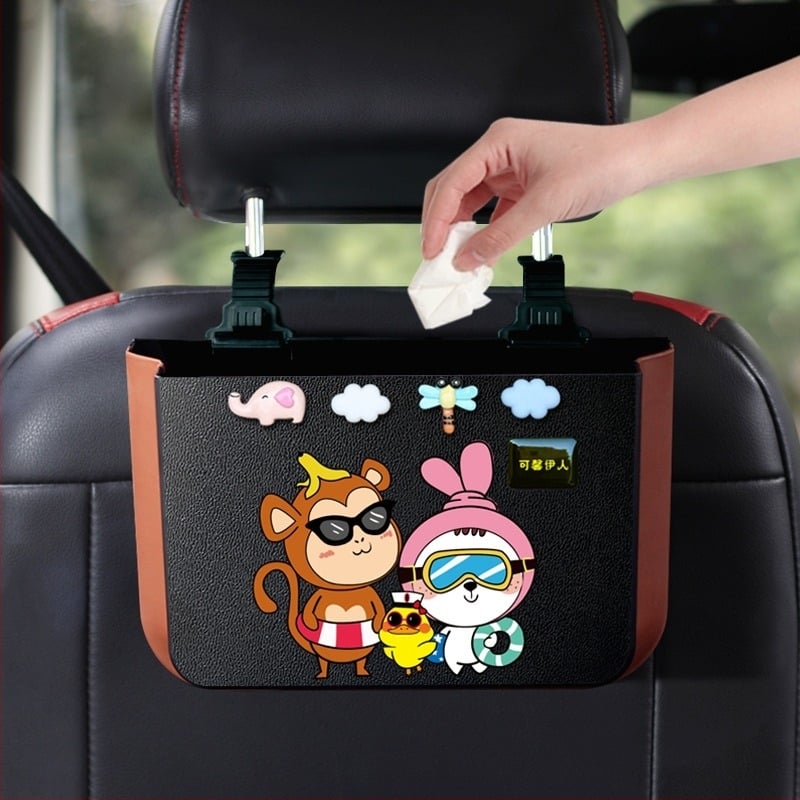 Yiqi αναδιπλούμενο πλαστικό κουτί αποθήκευσης αυτοκινήτου για την πλάτη του πίσω καθίσματος, αδιάβροχο, 30L χωρητικότητα, δυνατότητα εκτύπωσης λογοτύπου