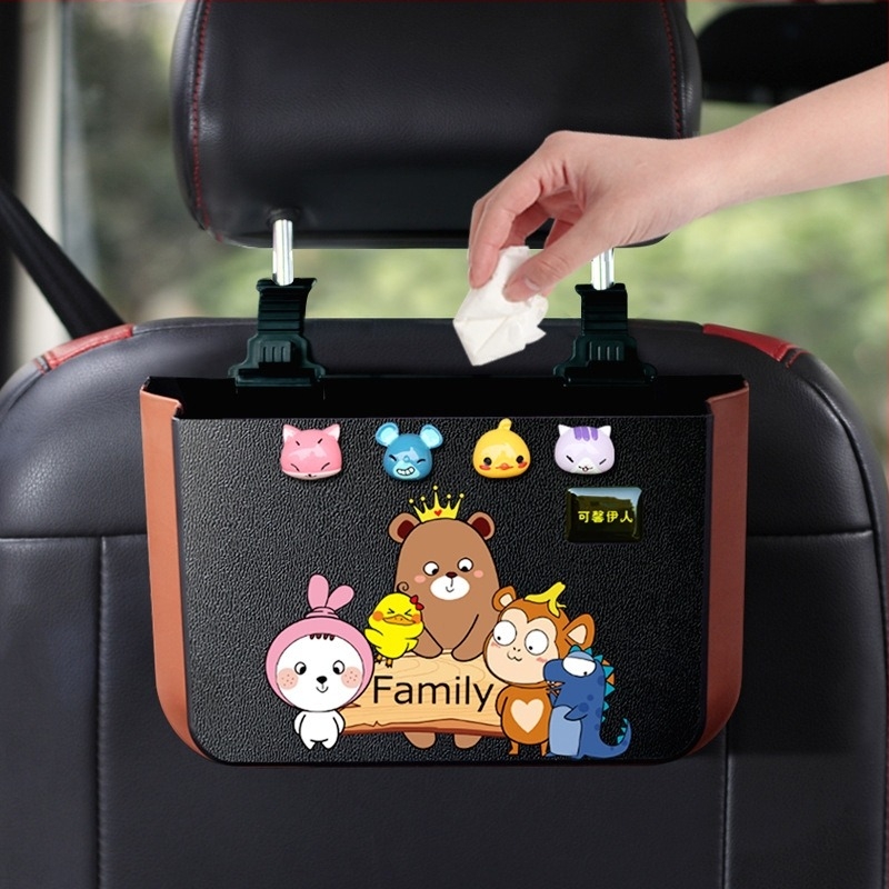 Yiqi αναδιπλούμενο πλαστικό κουτί αποθήκευσης αυτοκινήτου για την πλάτη του πίσω καθίσματος, αδιάβροχο, 30L χωρητικότητα, δυνατότητα εκτύπωσης λογοτύπου