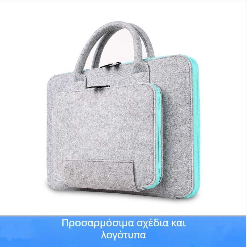 Τσάντα φελτ για φορητό με φερμουάρ, επένδυση πολυεστέρα, προσαρμόσιμο μοντέλο, αντίσταση στη φθορά και σεισμό
