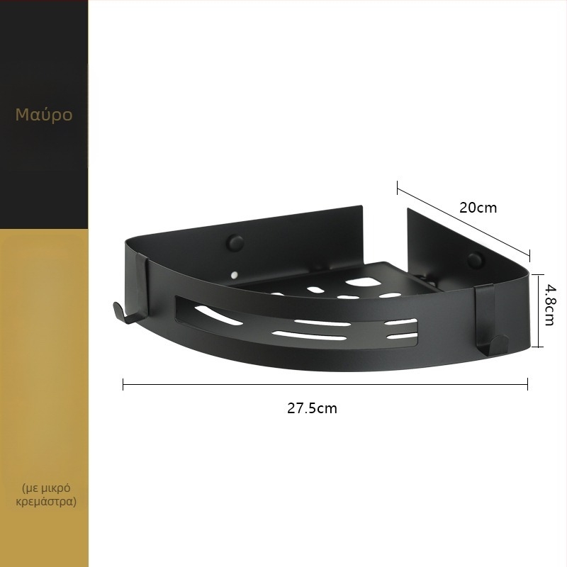 Επιτοίχιο ράφι γωνίας μπάνιου για τουαλέτα, ανοξείδωτο ατσάλι, φόρτωση 30 kg, μοντέλο A01, φινίρισμα καθρέφτης γυαλιστερό