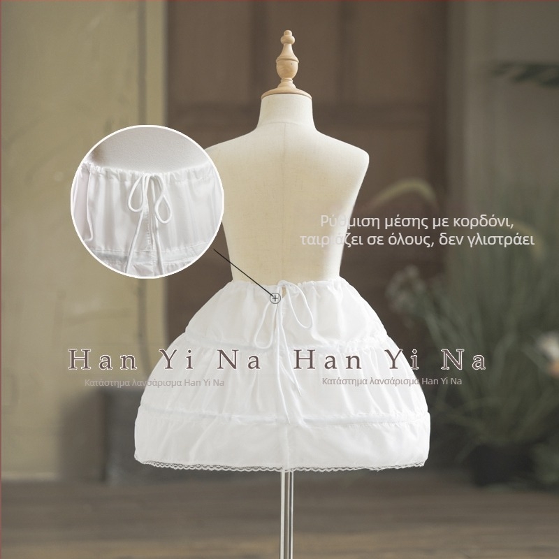 Κοριτσίστικο φόρεμα πριγκίπισσα με επένδυση και οστές ψαριού, Α-γραμμή σχήματος καμπάνας, κοντή λυχνόμορφη ουρά, έτοιμο για cosplay