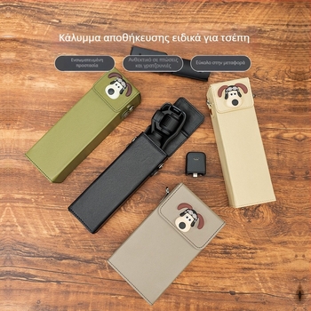 Θήκη Osmo Pocket 3 για κάμερα – εξωτερικό συνθετικό δέρμα, επένδυση από καμβά, ζώνη crossbody, unisex