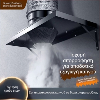 Απορροφητήρας κουζίνας με υψηλή ισχύ αναρρόφησης, μοντέλο FD250, εγκατάσταση κρεμαστή, 220V, 50W, περίβλημα από σίδηρο