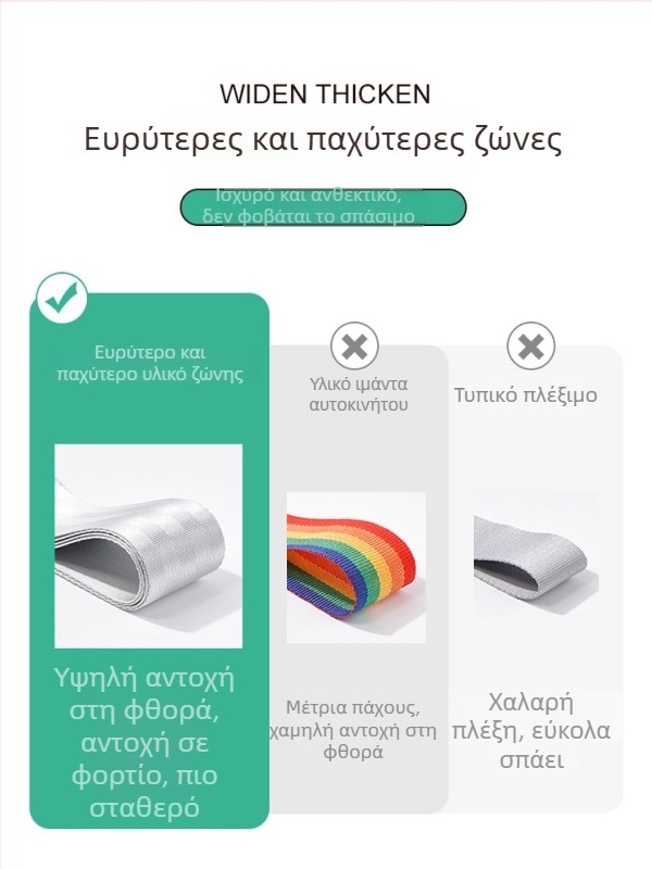 Ζώνη αποσκευών με διασταυρωμένη ασφάλεια, πολυεστέρας, άνοιξη 2018