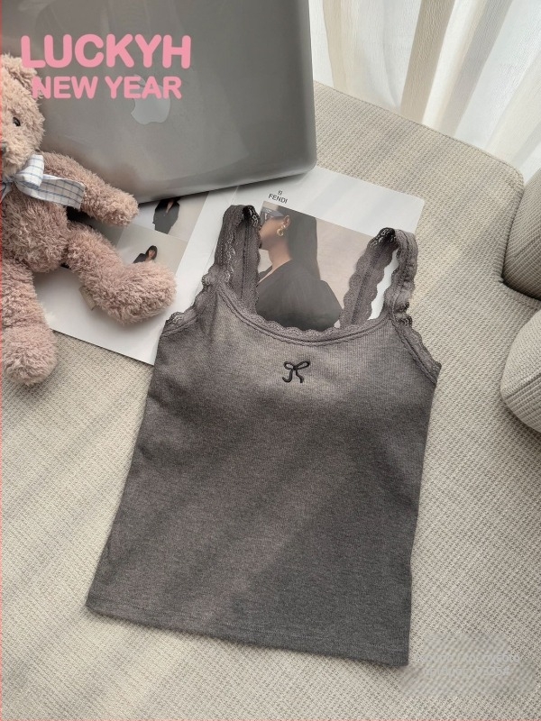 Τop Camisole καλοκαιρινό - Sling & Princess Style, Slim Fit, Chenille ύφασμα, Spandex 30–50%, Διπλοί ιμάντες, Μέτρια ελαστικότητα