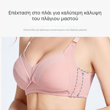 Σουτιέν θηλασμού από 100% βαμβάκι, λεπτές διαμορφωμένες cups, μπροστινό άνοιγμα, χωρίς μεταλλικά στηρίγματα, δαντελένια άκρη