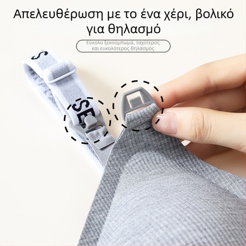 Αντιβακτηριακό σουτιέν θηλασμού για εγκυμοσύνη, χωρίς σύρμα, με πλήρη κάλυψη, μορφοποιημένες чашες, με αποσπώμενες διπλές τιράντες