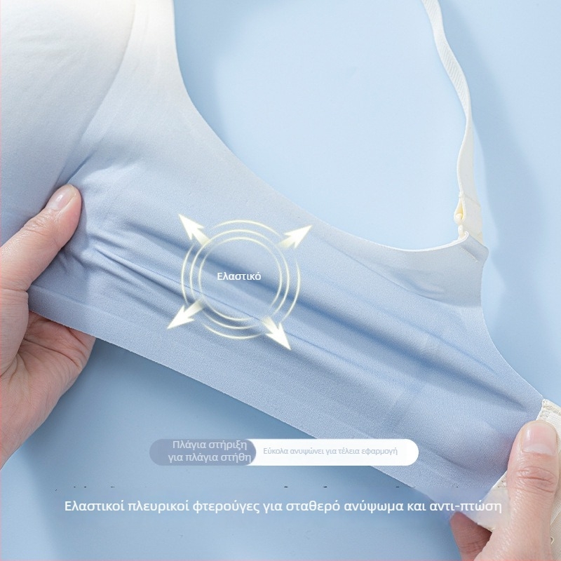 Σουτιέν θηλασμού με λεπτές φόρμες, νάιλον κύριο ύφασμα, επένδυση ελαστάν 30–50%, χωρίς μεταλλικό σύρμα