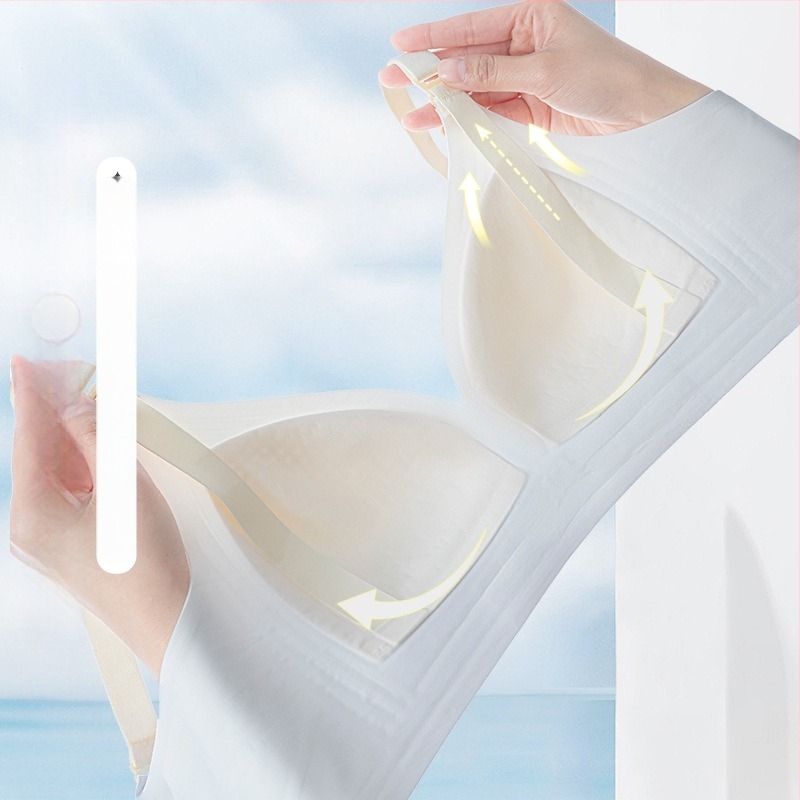 Σουτιέν θηλασμού με λεπτές φόρμες, νάιλον κύριο ύφασμα, επένδυση ελαστάν 30–50%, χωρίς μεταλλικό σύρμα