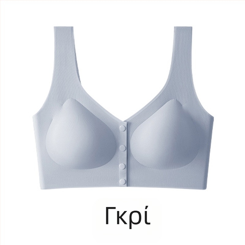 Σουτιέν θηλασμού εγκυμοσύνης - χωρίς μεταλλικές ράβδους, μπροστινό κούμπωμα, σταθεροί διπλοί ιμάντες, λεπτές διαμορφωμένες κάψες, σχέδιο από ένα κομμάτι